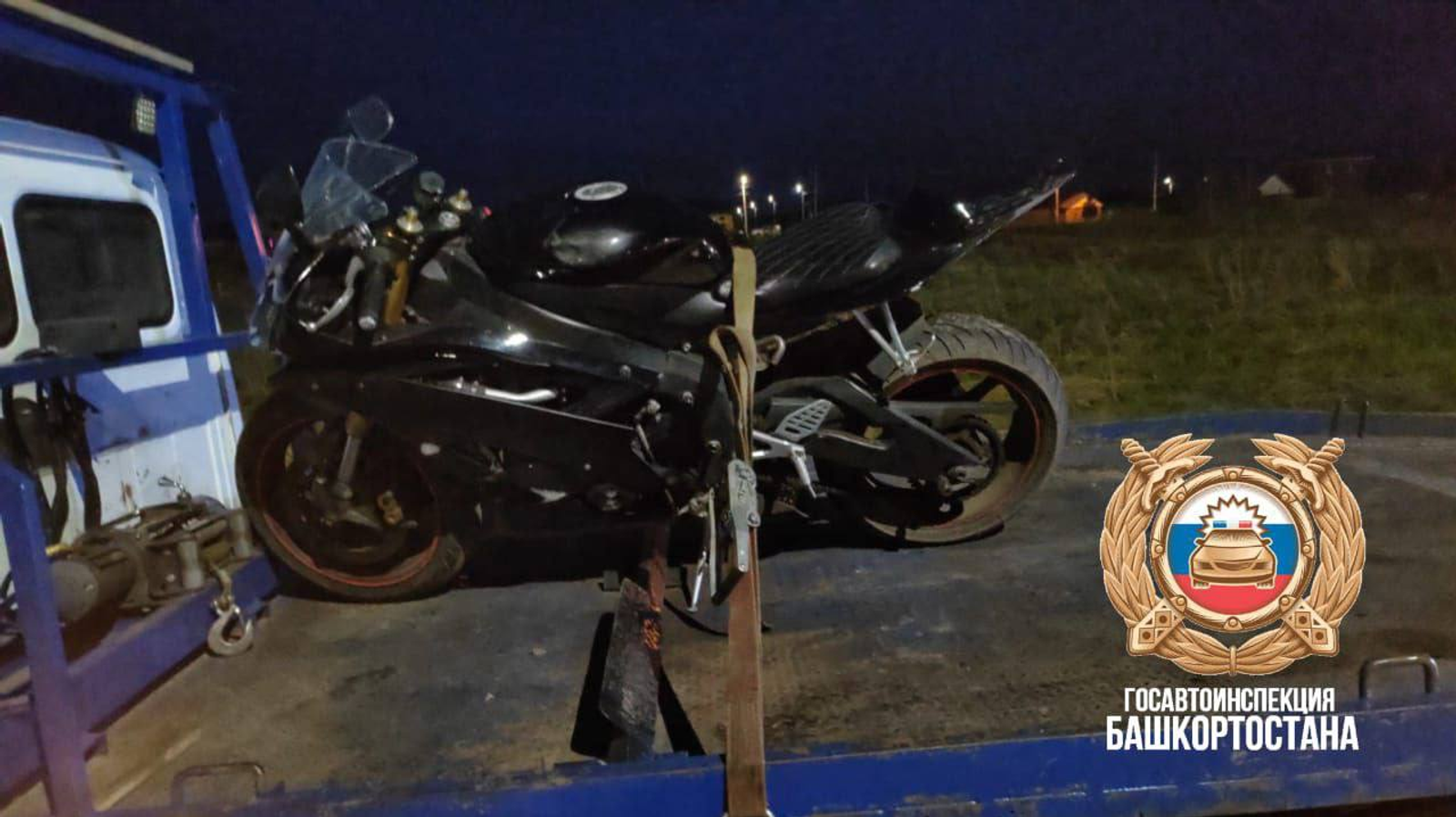 В Башкирии патруль ДПС гнался за мотоциклистом из Краснокамского района