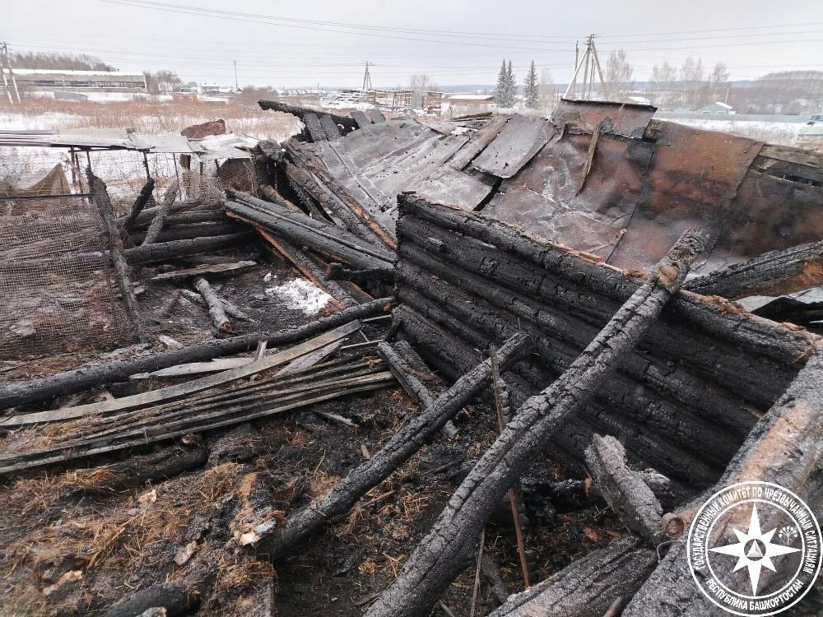В Башкирии при пожаре найдено обгоревшее тело