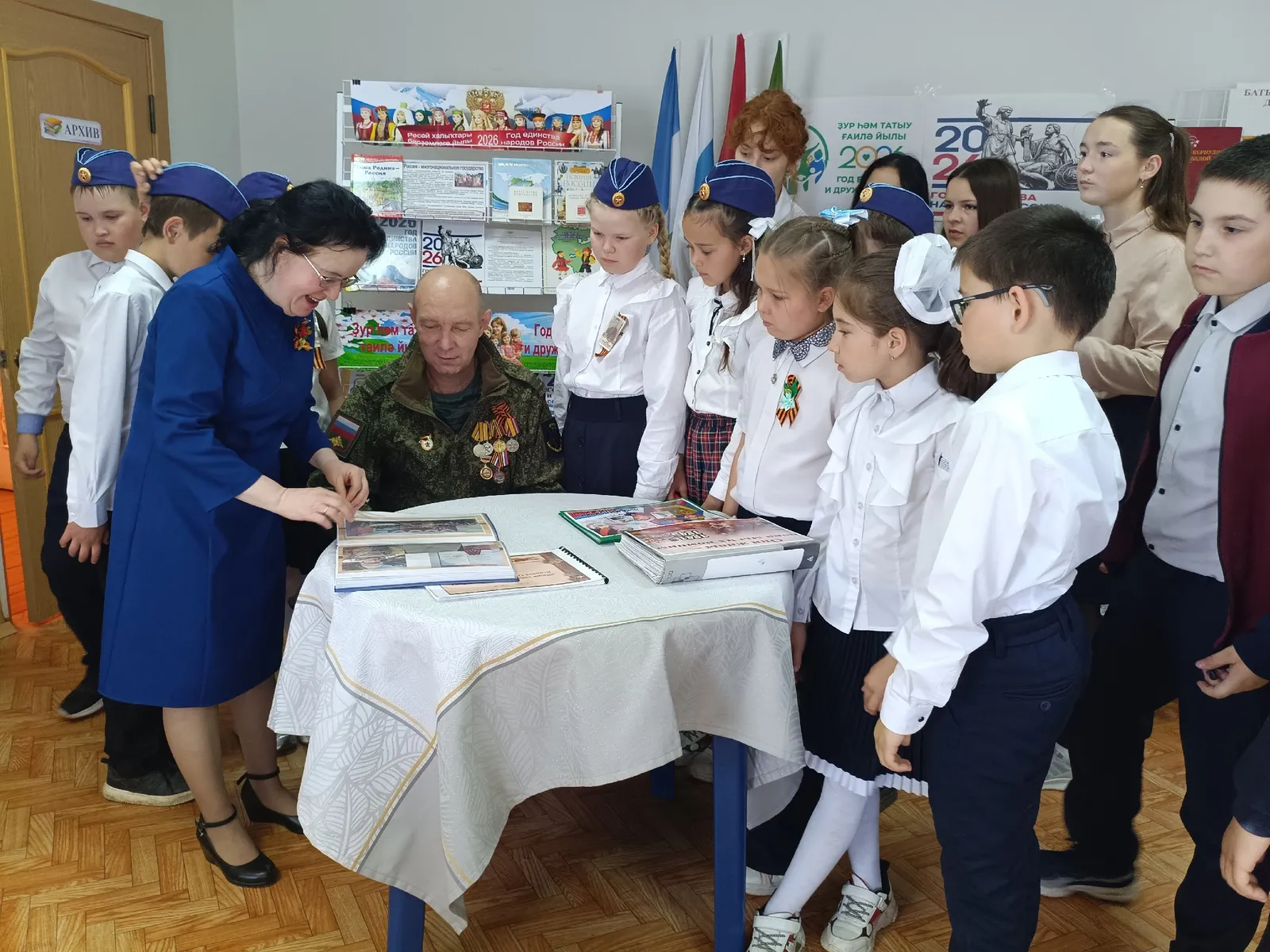 В библиотеке села Новокабаново состоялась встреча с участником СВО