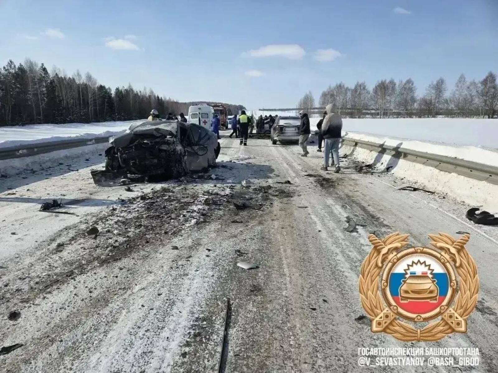 В Караидельском районе Башкирии в страшной аварии погибли пять человек