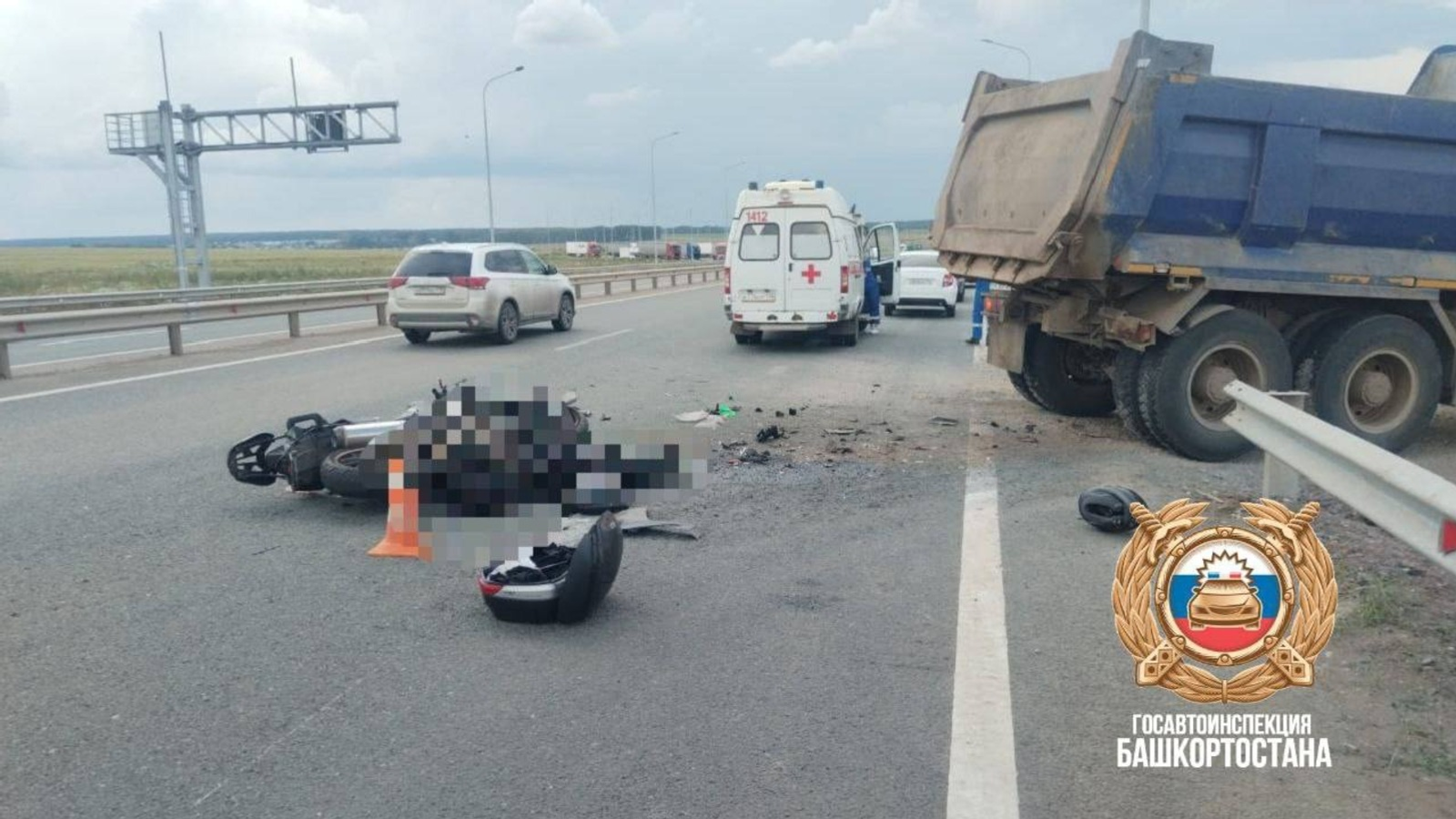 В Башкирии в ДТП с грузовиком погиб 38-летний мотоциклист