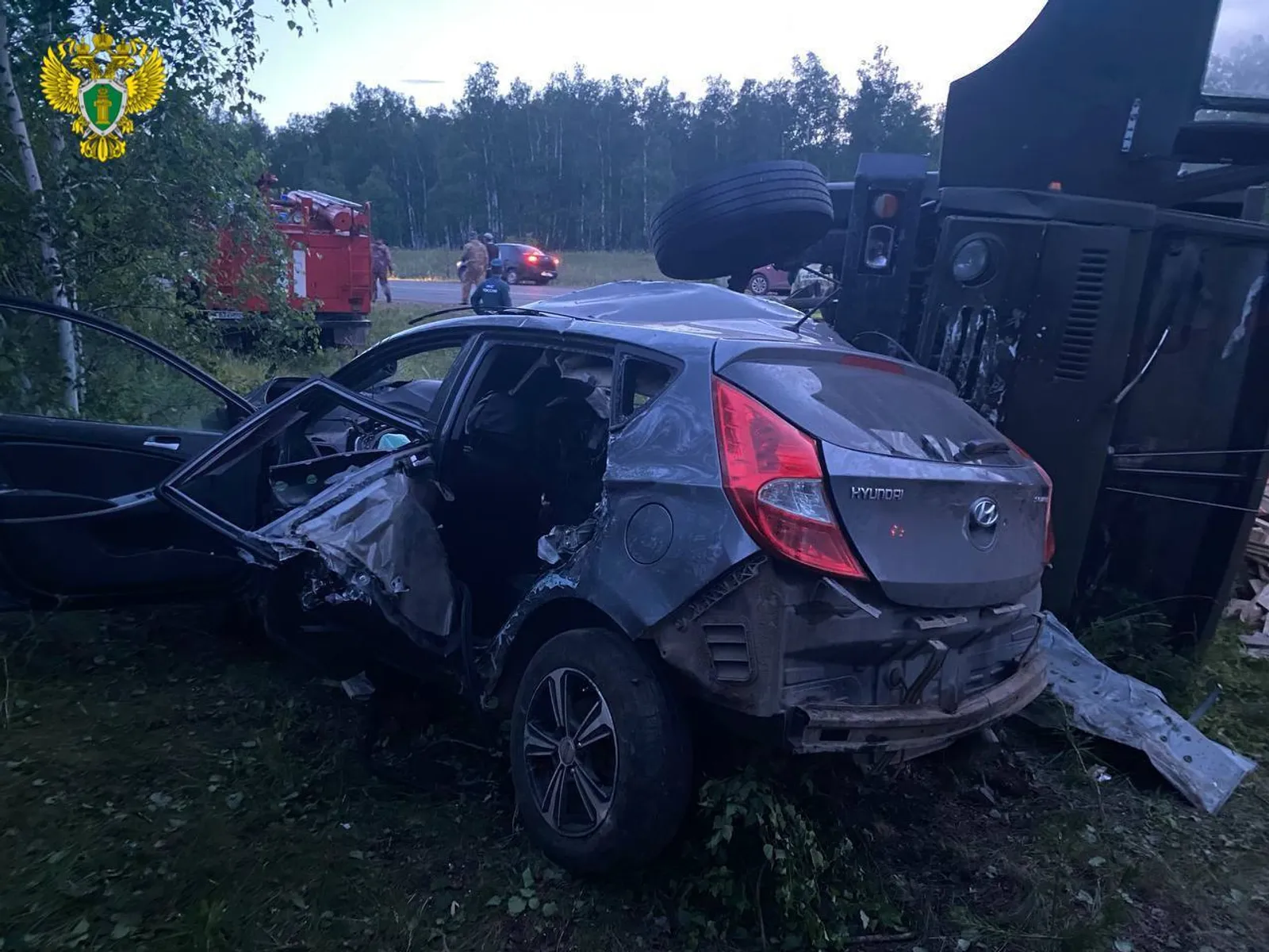 В Башкирии погибли три человека в ДТП с КамАЗом и Hyundai