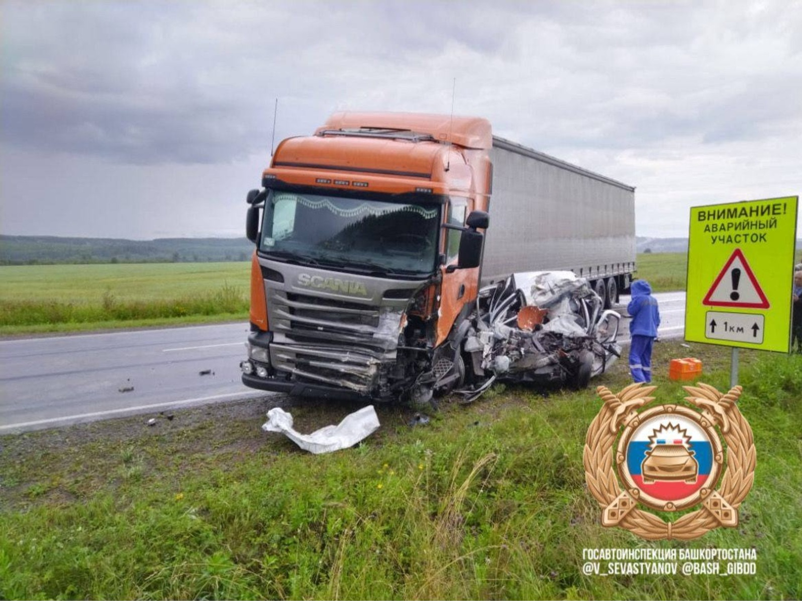 В Башкирии в столкновении с грузовиком погиб водитель «Лады»